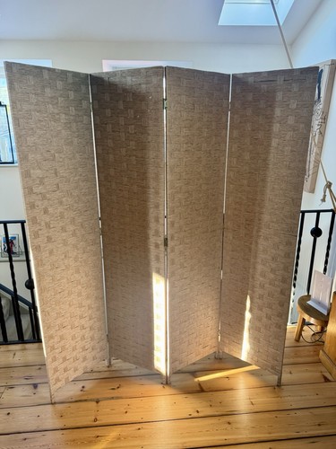 4panel folding room divider - folding,