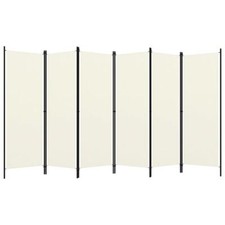 White 6-Panel Room Divider