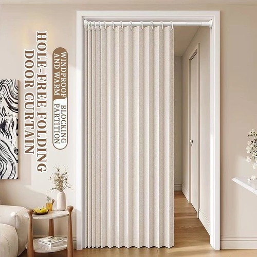 Folding door curtain privacy - door,