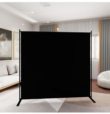 Black Folding Room Divider 6ft